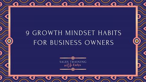 9 Growth Mindset Habits for Business Owners