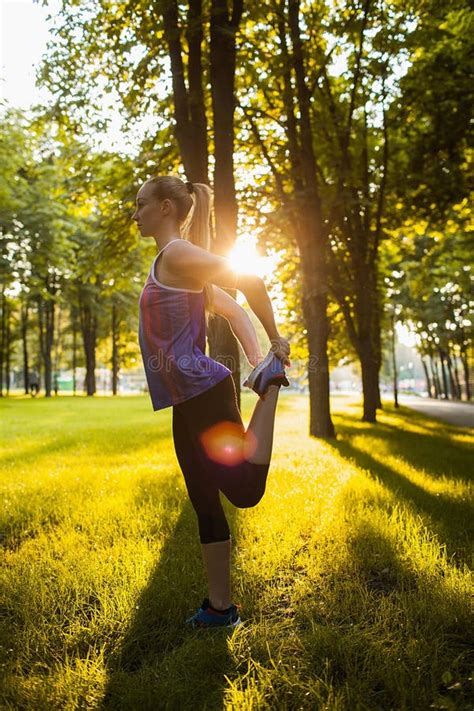 Sport Training Stretching Outdoor Healthcare Stock Photo - Image of ...