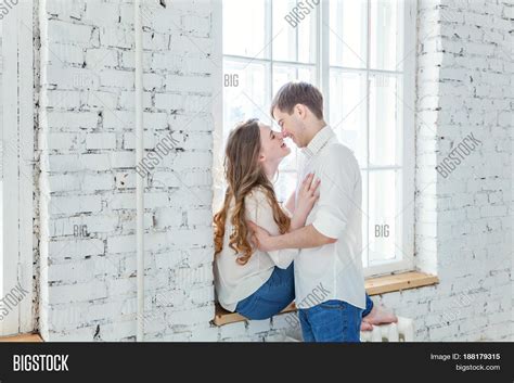 Young couple in love. Couple supporting each other and relying on each other having nice time ...