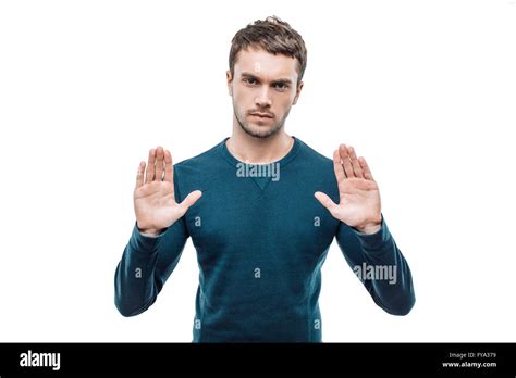 Handsome young man on white background Stock Photo - Alamy