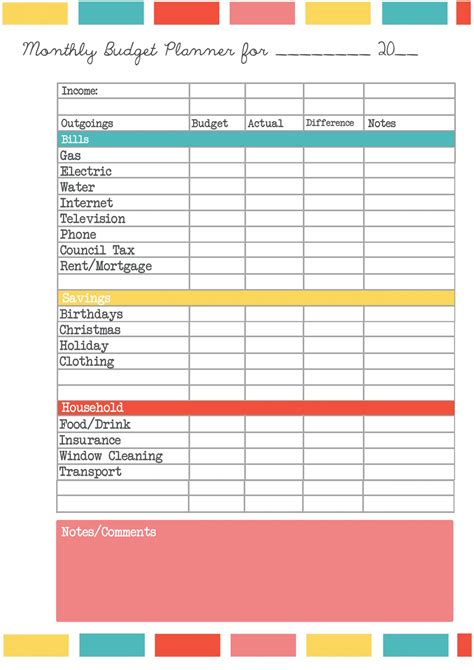 Household Budget Calculator Spreadsheet — db-excel.com