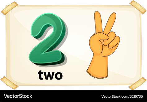 Number two Royalty Free Vector Image - VectorStock