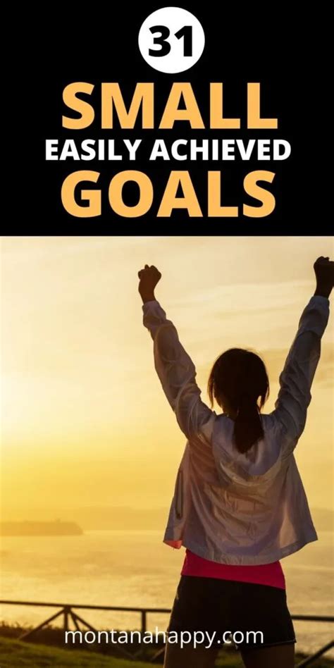 31 Small Goals Easily Achieved in 2023 - THE BEST IDEAS | Montana Happy