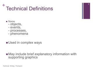Technical definitions description | PPT