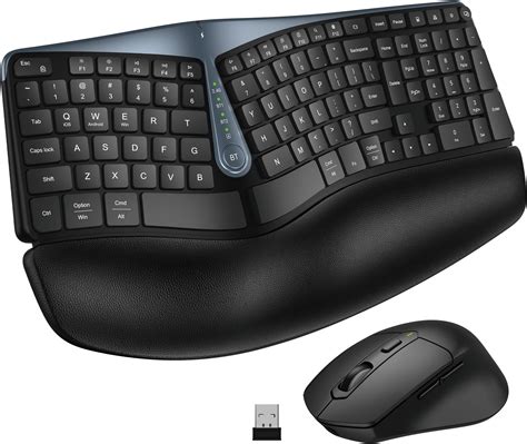 Amazon.com: Ergonomic Wireless Keyboard Mouse Combo, MK835 Wave Keys ...