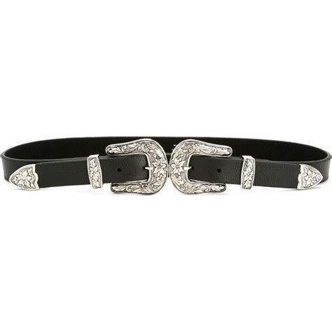 B-Low The Belt double buckle belt ($213) liked on Polyvore featuring accessories, belts, black ...
