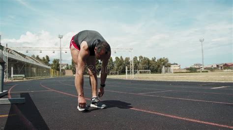 Athlete Preparing His Body for Training Stock Footage - Video of ...