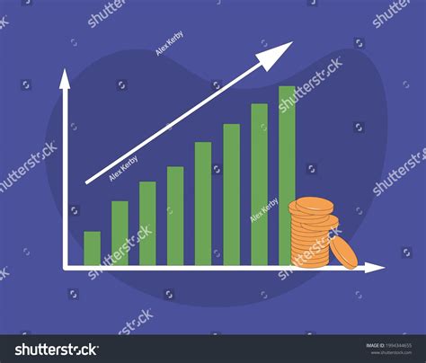 Investment Concept Stock Market Growing Chart Stock Vector (Royalty ...