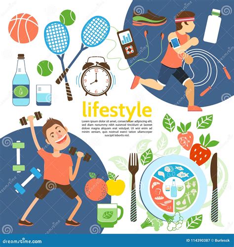 Flat Healthy And Unhealthy Lifestyle Infographics Cartoon Vector ...