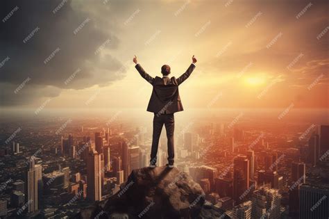 Successful Man achieve success Generate Ai | Premium AI-generated image