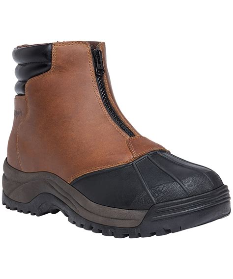 Propet Footwear Men's Blizzard Mid Zip Waterproof Leather Winter Hiker Boots 3E Width | Mark's