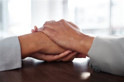 Empathy. Women Holding Hands Indoors, Closeup. Transition from Black and White To Color on Photo ...