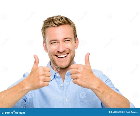 Im Happy with that. a Handsome Young Man Standing Alone in the Studio ...