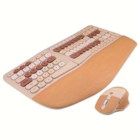Ergonomic Skinny Hand Rest Wireless Keyboard Mouse Set For Desktop ...