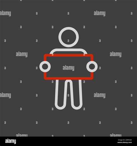 Man holding placard Stock Vector Images - Alamy