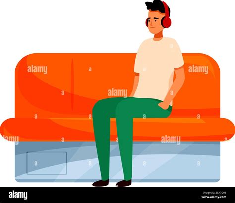 Young man on busy Stock Vector Images - Alamy