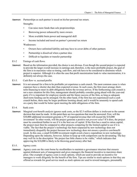 Financial Problem-Solving Guide: Principles of Managerial Finance, 14th ...