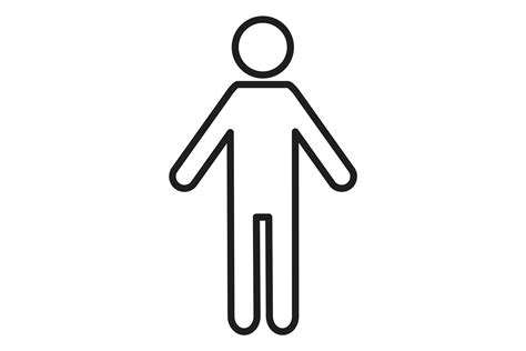 Human Figure Line Icon. Person Symbol. B Graphic by vectortatu ...
