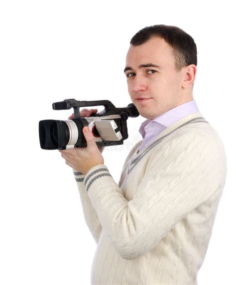 Holding a Camcorder stock image. Image of filming, camera - 4259755