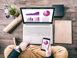 Man working laptop financial report stock photo containing laptop and ...