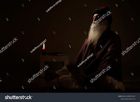 Old Man Sitting Meditating Peacefully Stock Photo 2068525367 | Shutterstock