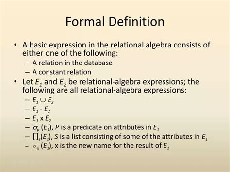 PPT - Formal Definition PowerPoint Presentation, free download - ID:3943448