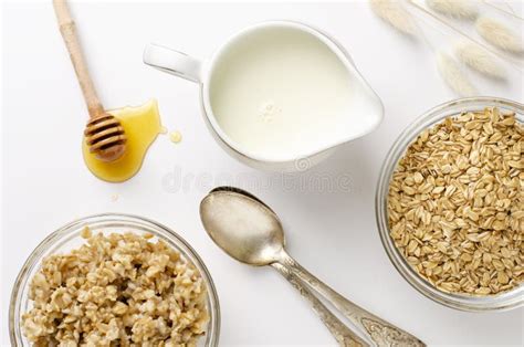 Balanced Diet Food Menu for Breakfast. Stock Photo - Image of flakes ...