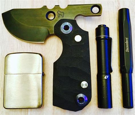 Everyday Carry Essentials: Pocket Knife, Flashlight, Fountain Pen, Zippo