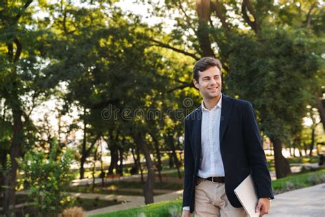 Confident Business Man Walking Outdoors Stock Photo - Image of ...