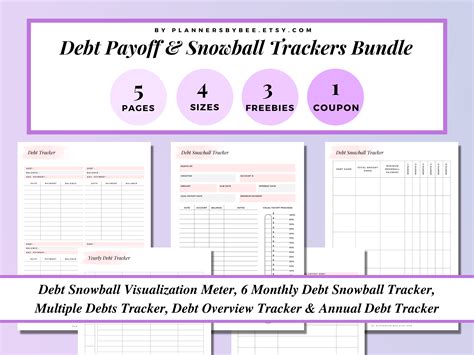Debt Payoff & Debt Snowball Tracking PDF Graphic by PlannersByBee · Creative Fabrica