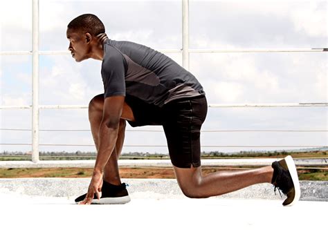 Focused Athlete is Ready to Run Outdoors on Sunny Day - High Quality ...