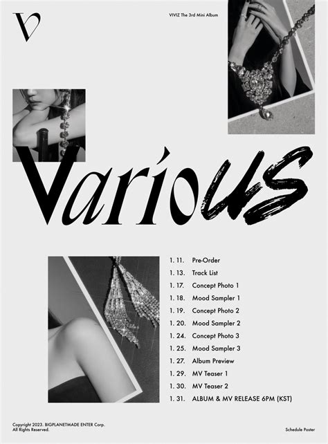 VIVIZ drops the comeback schedule for their 3rd mini-album 'VarioUS ...