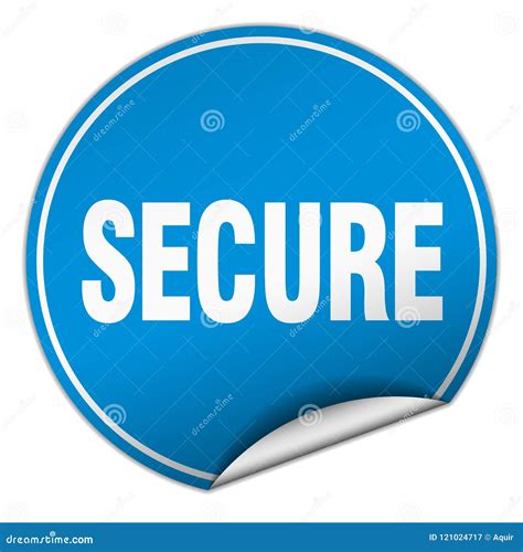 Secure sticker stock vector. Illustration of label, template - 121024717
