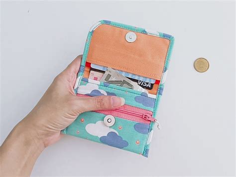 Slim Wallet Keychain, Vegan Coin Wallet, Keychain Card Holder, Coin ...