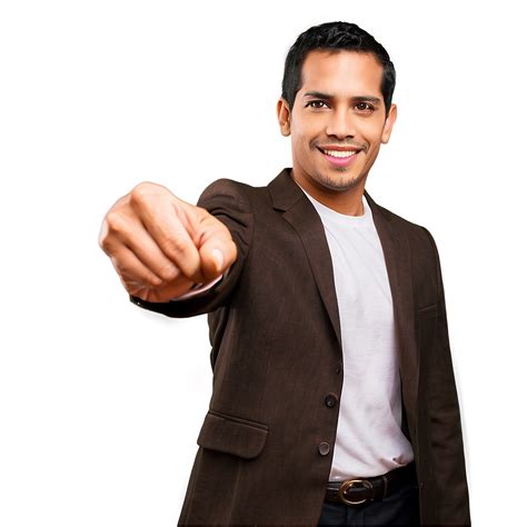 Download Confident Businessman Pointing | Wallpapers.com