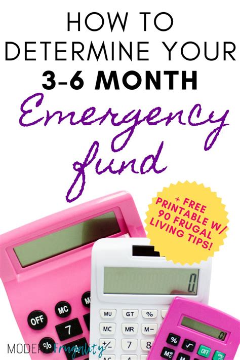How much emergency fund needed for 3-6 months’ expenses?