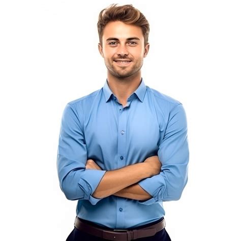 Premium AI Image | Handsome man in elegant suit on white background