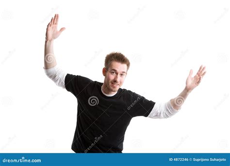 Happy man stock photo. Image of photograph, gesture, cheerful - 4872246