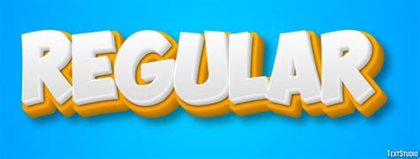 Regular | Yellow White 3D | Text Effect Generator