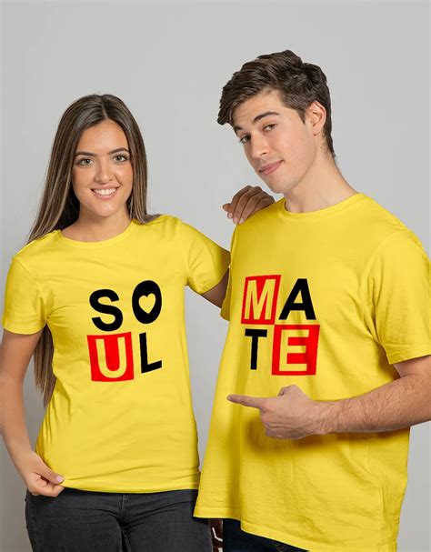 Buy Soulmate Couple T shirt Online in India- Franky Bros