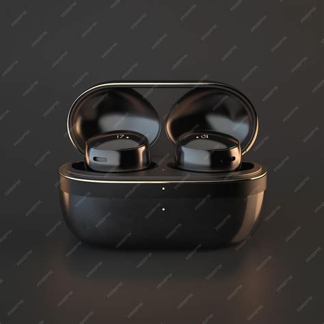 Sleek Black Wireless Earbuds in Charging Case | Premium AI-generated image