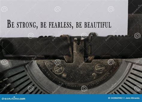 Motivational and Inspirational Quote Typed on an Old Classic Typewriter. Stock Photo - Image of ...