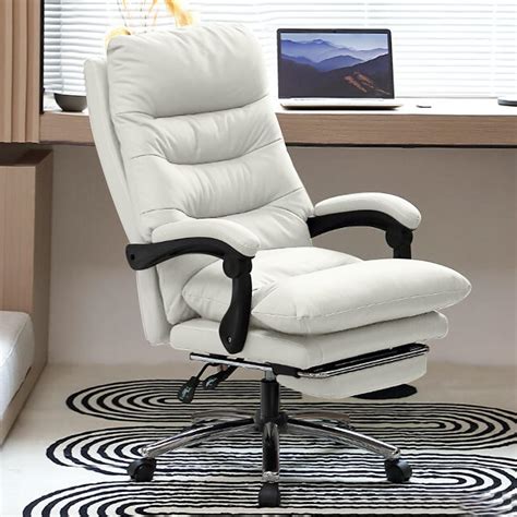 HDHNBA Ergonomic Office Chair with Lumbar Support PU Leather ...