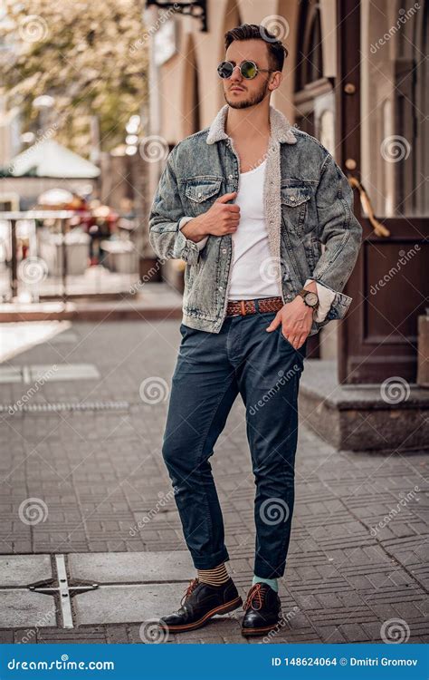 Stylish Man Posing on the Street Stock Photo - Image of beautiful ...