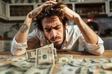 Premium Photo | Stressed young man experiencing intense financial hardship and economic downturn