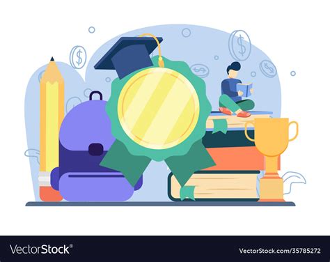 Personal achievement concept student get Vector Image