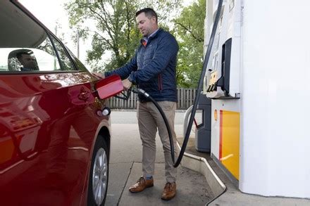 Person Pumps Gas Shell Gas Station Editorial Stock Photo - Stock Image | Shutterstock