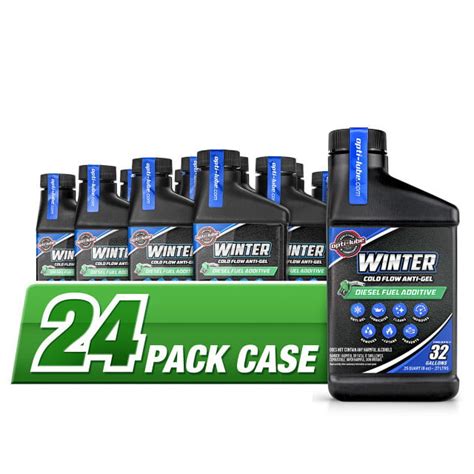 OPTI-LUBE WINTER ANTI-GEL DIESEL FUEL ADDITIVE - Case of 24 - 8oz Bottles, Treats Up To 32 ...