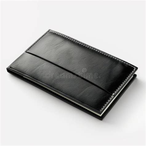 Black Leather Wallet with Sleek, Minimalist Design Closed on a Flat ...