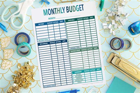 Free Printable Budget Worksheet | Free Organizing Printables